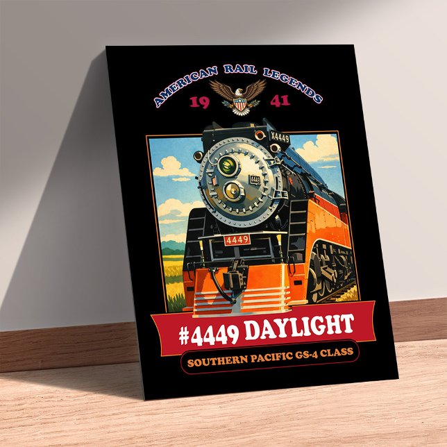 SP GS-4 Daylight Steam Locomotive Vintage Poster (SP GS-4 Daylight Steam Locomotive Vintage Poster. Poster)