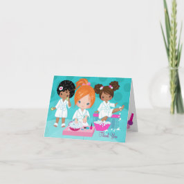 Spa Girls Obrigado Cartões De Nota Dobrados