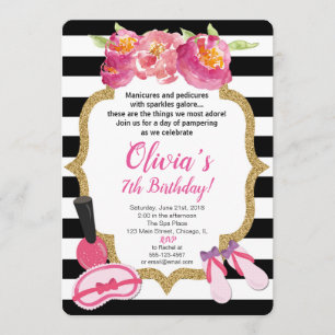 Spa ou convite de aniversário de maquilhagem