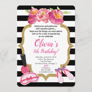 Spa ou convite de aniversário de maquilhagem
