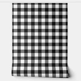 Space Black Gingham Check Buffalo Plaid