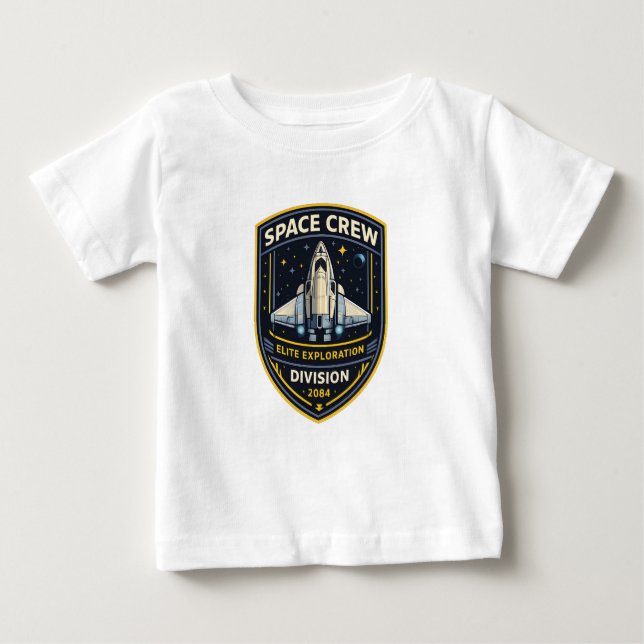 Space Crew Exploration Division Baby T-Shirt (Frente)