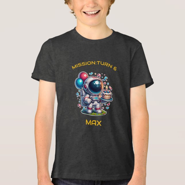 Space Explorer Astronaut Birthday T-Shirt Boy (Frente)
