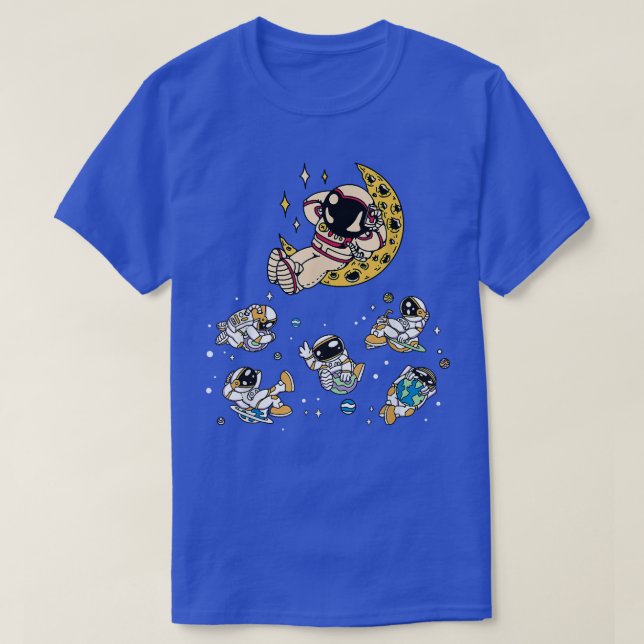 Space Galaxy Astronaut T-Shirt (Frente do Design)