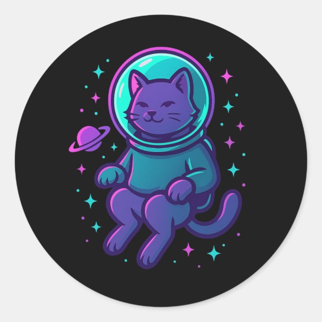 Space Kitty 2099 – Adesivo de Gato Astronauta (Frente)