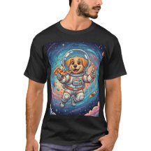 Space Pizza Pawty T-Shirt para homens e mulheres