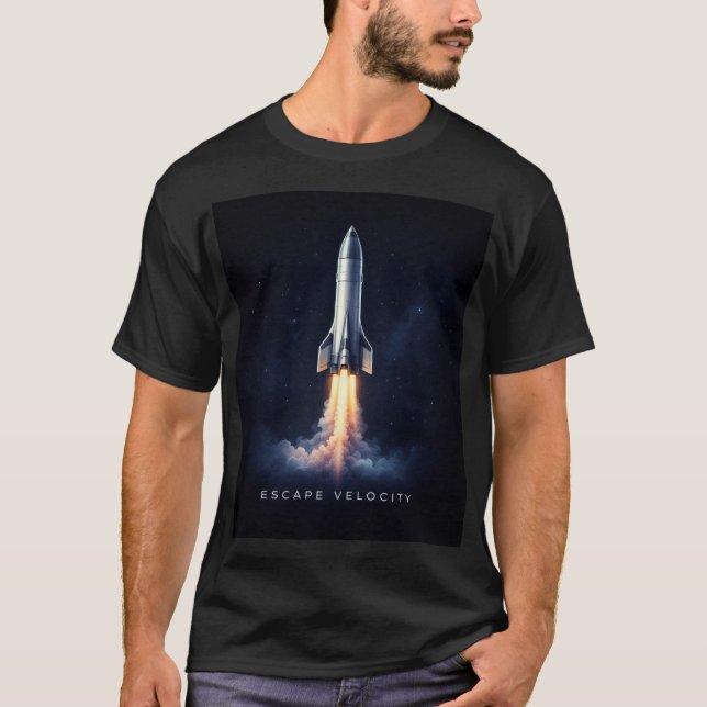 Space T-Shirt with Inspirational Quote (Frente)