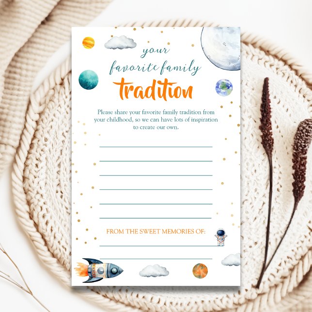 Space Theme Family Tradition Advice Baby Shower (Criador carregado)