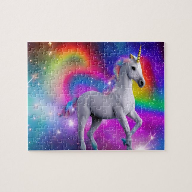 Space Unicorn Jigsee Quebra-cabeça (Horizontal)
