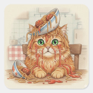 Spaghetti Kitty, Laranja, Adesivos