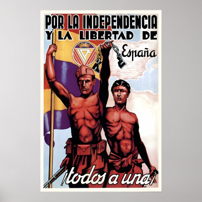 Spanish Civil War Popular Front Poster All (Frente)