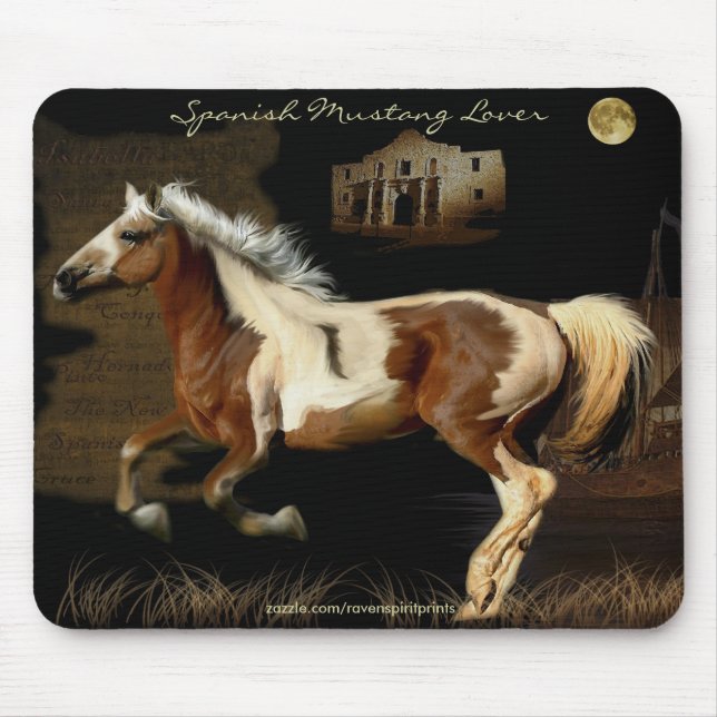 SPANISH MUSTANG BARB HORSE LOVER Mousepad (Frente)