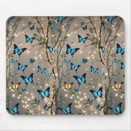 SPARKLE BLUE BUTER Fly on Mousepad