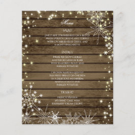 Sparkle Snowflakes e Barn Wood WedMenu