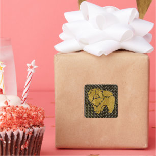 SPARKLY THANGH ROUGH CHOW Faux adesivos metálicos