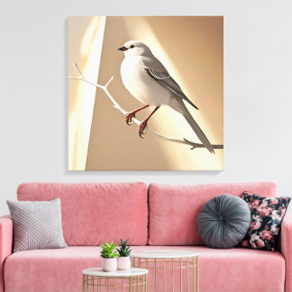 Sparrow Bird Canvas Wall Art | Cute Little Bird