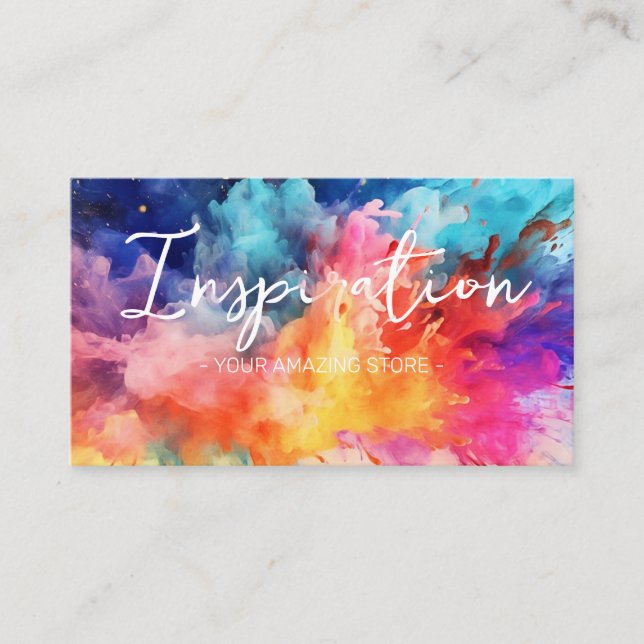 Spash Genérico de cores Cartão de visita (Frente)