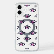 Speck de Halloween Psicodélico Rosa Olhos Olhos Ve