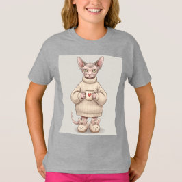 Sphynx em um suéter e pantufas, por Natasha Us