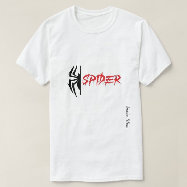 Spider Graphic Unisex T-Shirt – Typography Mix (Frente do Design)