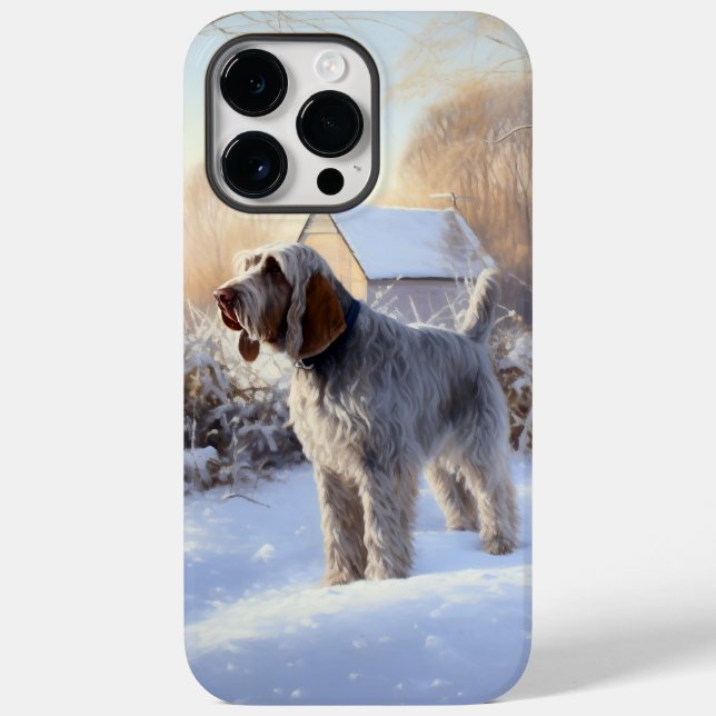 Spinone Italiano Deixe-o nevar no Natal (Verso)