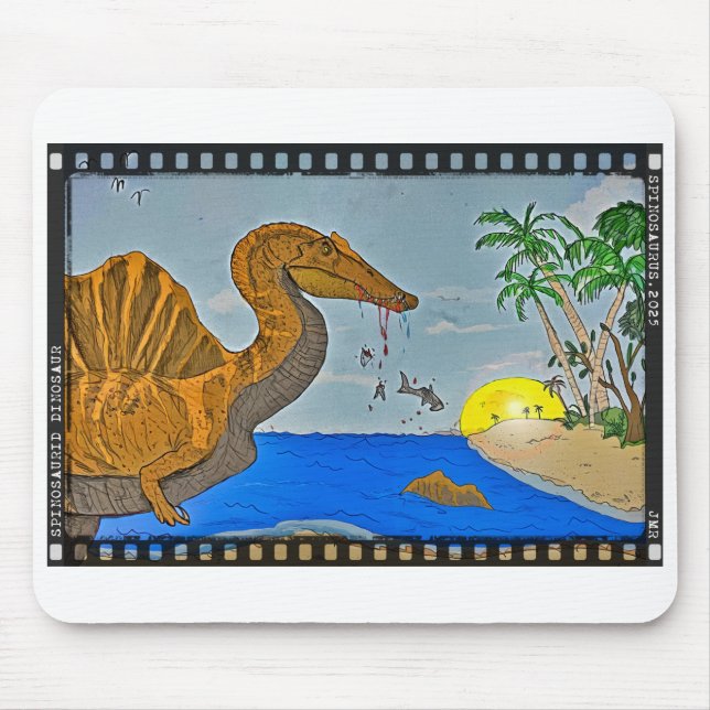 Spinosaurus Mouse pad cretaceous beach Film Strip (Frente)