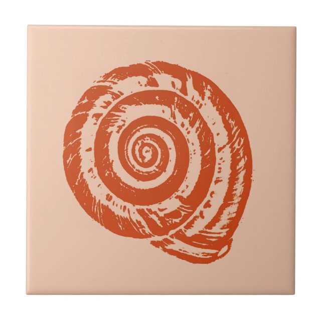 Spiral, Azulejo de cerâmica de coral claro (Frente)