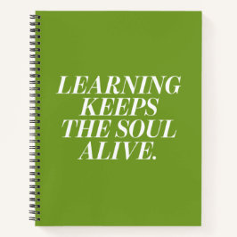 Spiral Notebook with motivational text