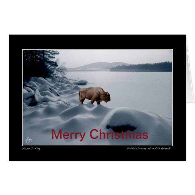 Spirit Buffalo Antes do Lago - Cartão de Natal (Frente Horizontal)