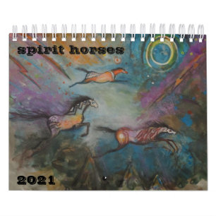 Spirit Horse Art Duas Páginas - Calendário Peque