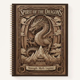 Spirit of the Dragons Mythic Wood Carved Journal