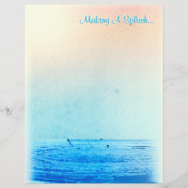 Splash! (Papel Scrapbook Personalizado) (Frente)