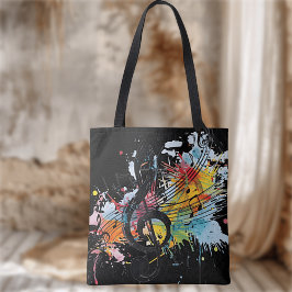 Splashy Music Lover's Tote Bag
