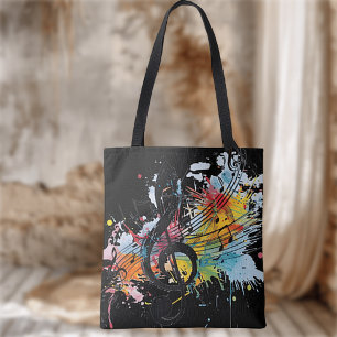 Splashy Music Lover's Tote Bag
