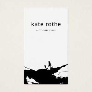 Splatter Abstrato branco preto moderno