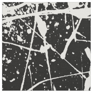Splatter branco no tecido preto