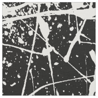 Splatter branco no tecido preto