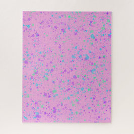 Splatter de Aquarela no Quebra-cabeça rosa