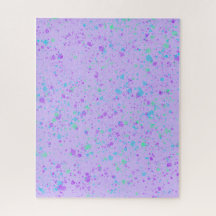 Splatter de Aquarela no Quebra-cabeça roxo