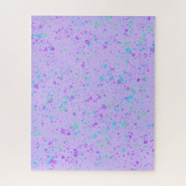 Splatter de Aquarela no Quebra-cabeça roxo