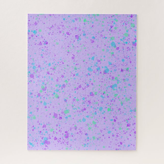 Splatter de Aquarela no Quebra-cabeça roxo (Vertical)