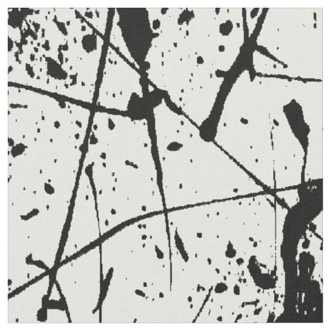 Splatter preto no tecido branco (Detalhe)