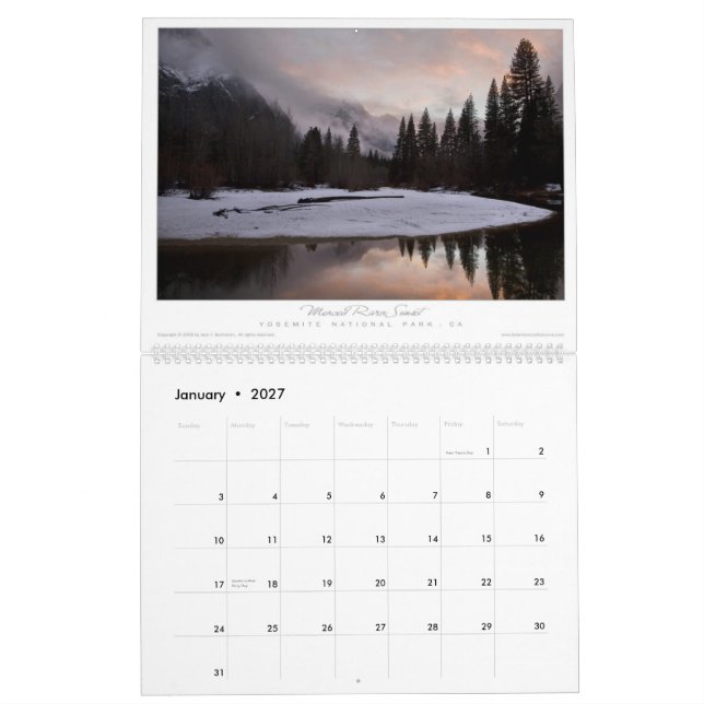 Splendorous Sojourns o calendário 2010 (Jan 2027)