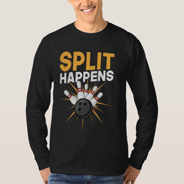 Split Acontece Boliche Camisa Engraçada Cone (Frente)