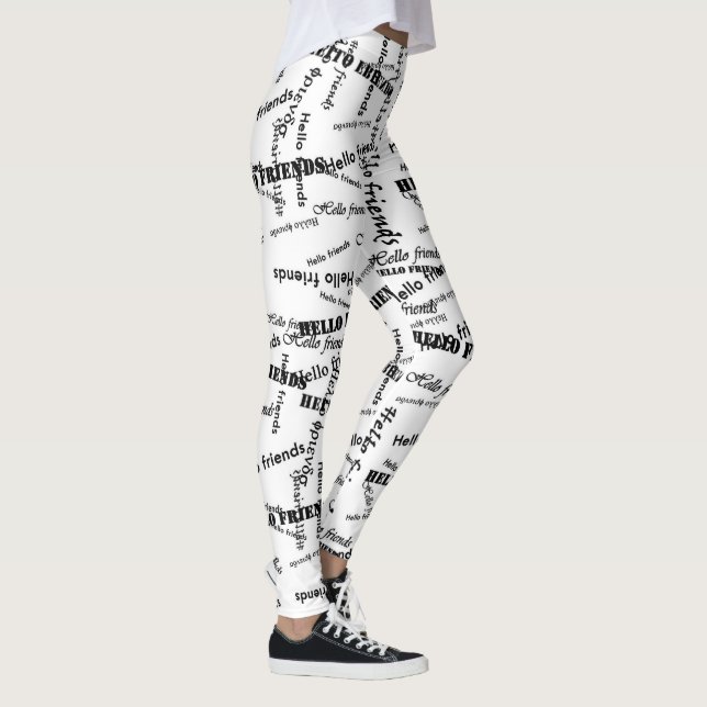 SPNP_ Text printed leggings (Direita)