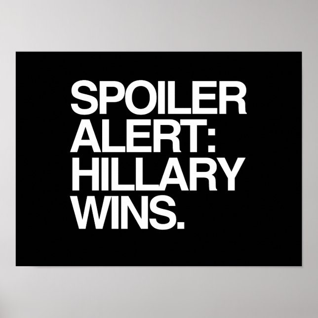 Spoiler Alert Hillary vence - Poster Cotação - bra (Frente)