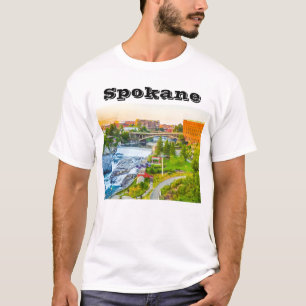 Spokane cai no t-shirt de Washington