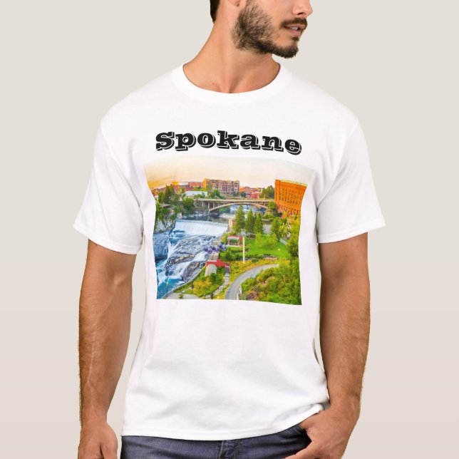 Spokane cai no t-shirt de Washington (Frente)