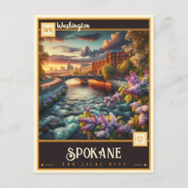 Spokane, Washington| Cartão Postal Antigo