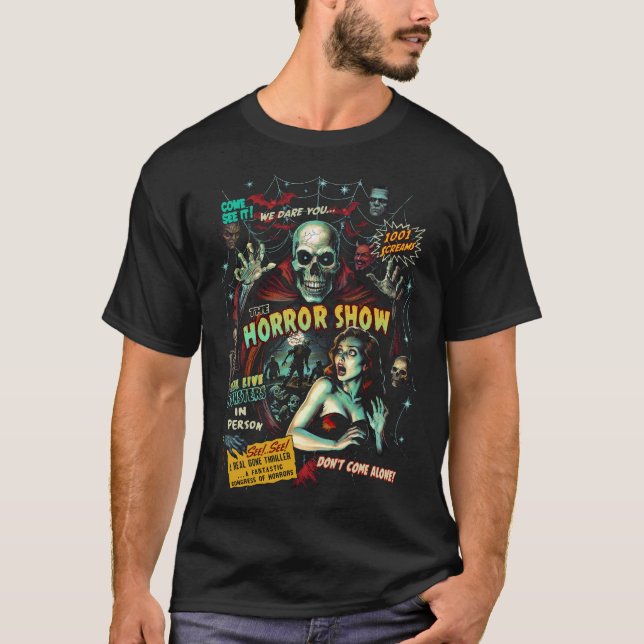Spook Show Horror Show T-Shirt dos Homens - (Preto (Frente)